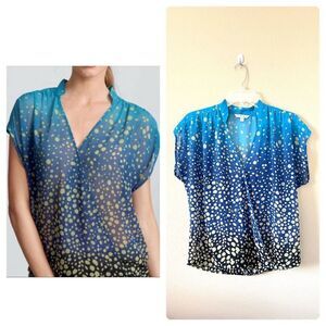 Cabi Ombre Bubble Sheer Wrap Top